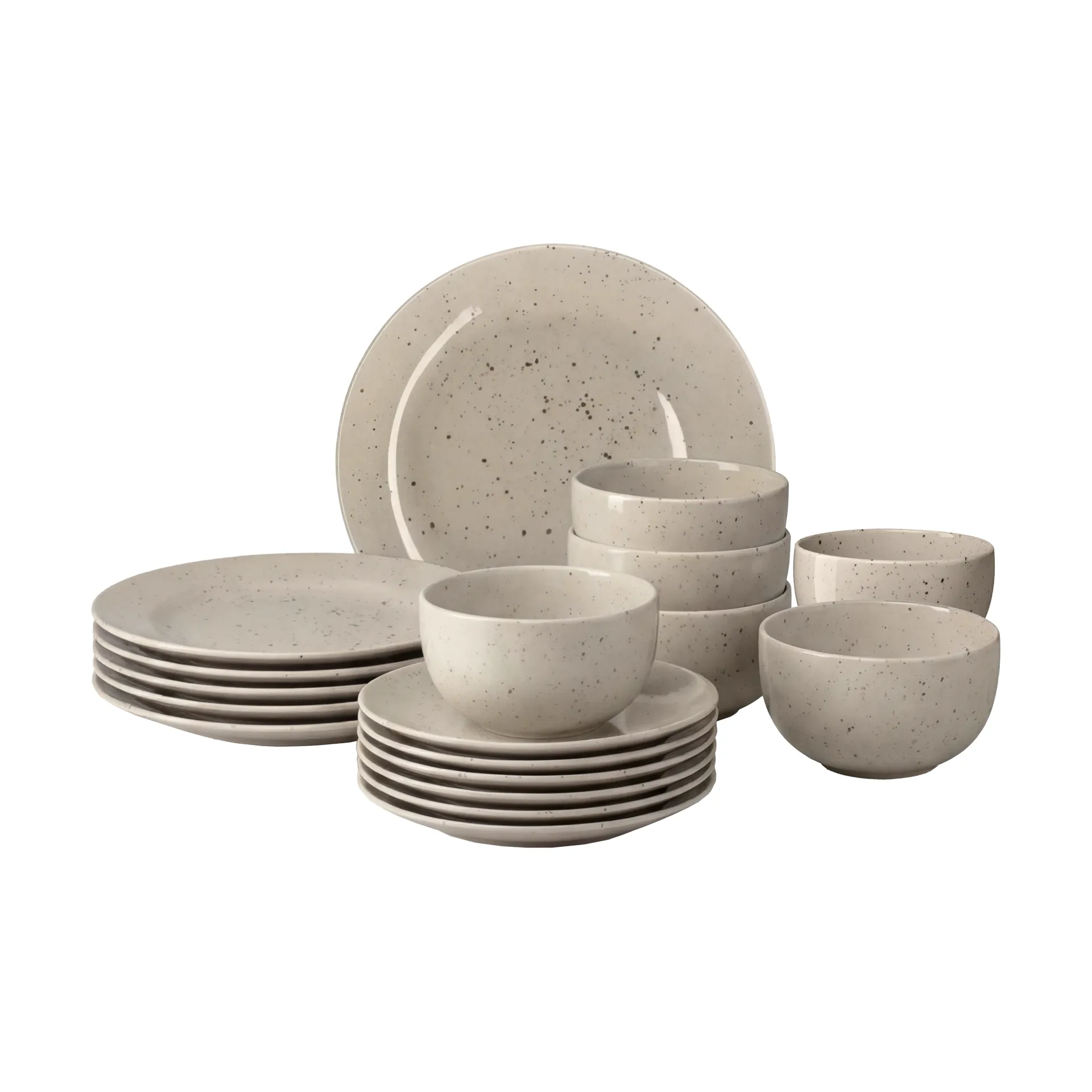 Conjunto inicial Freckle 18 peças - Bege Scandi Living