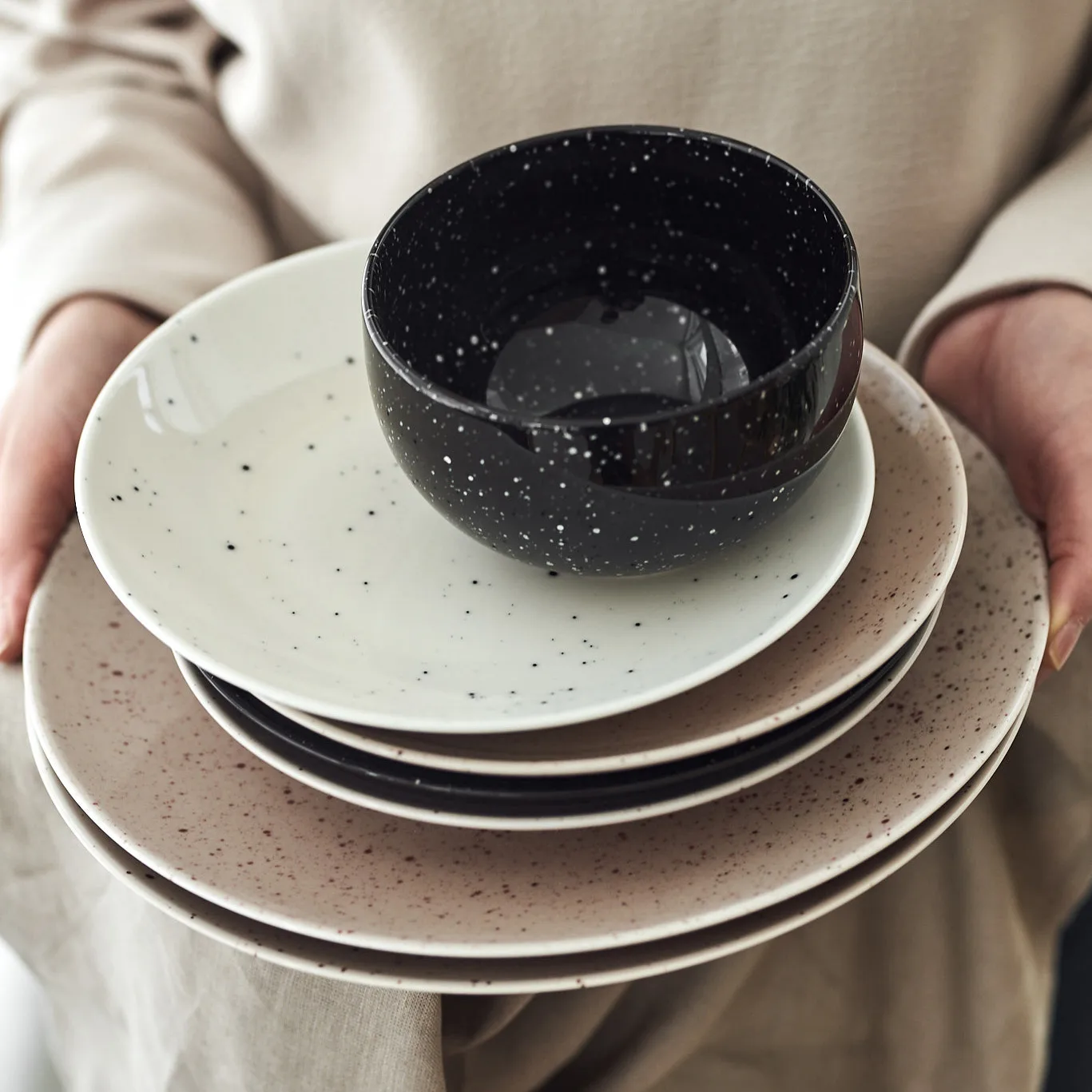 Conjunto inicial Freckle 18 peças - Bege Scandi Living