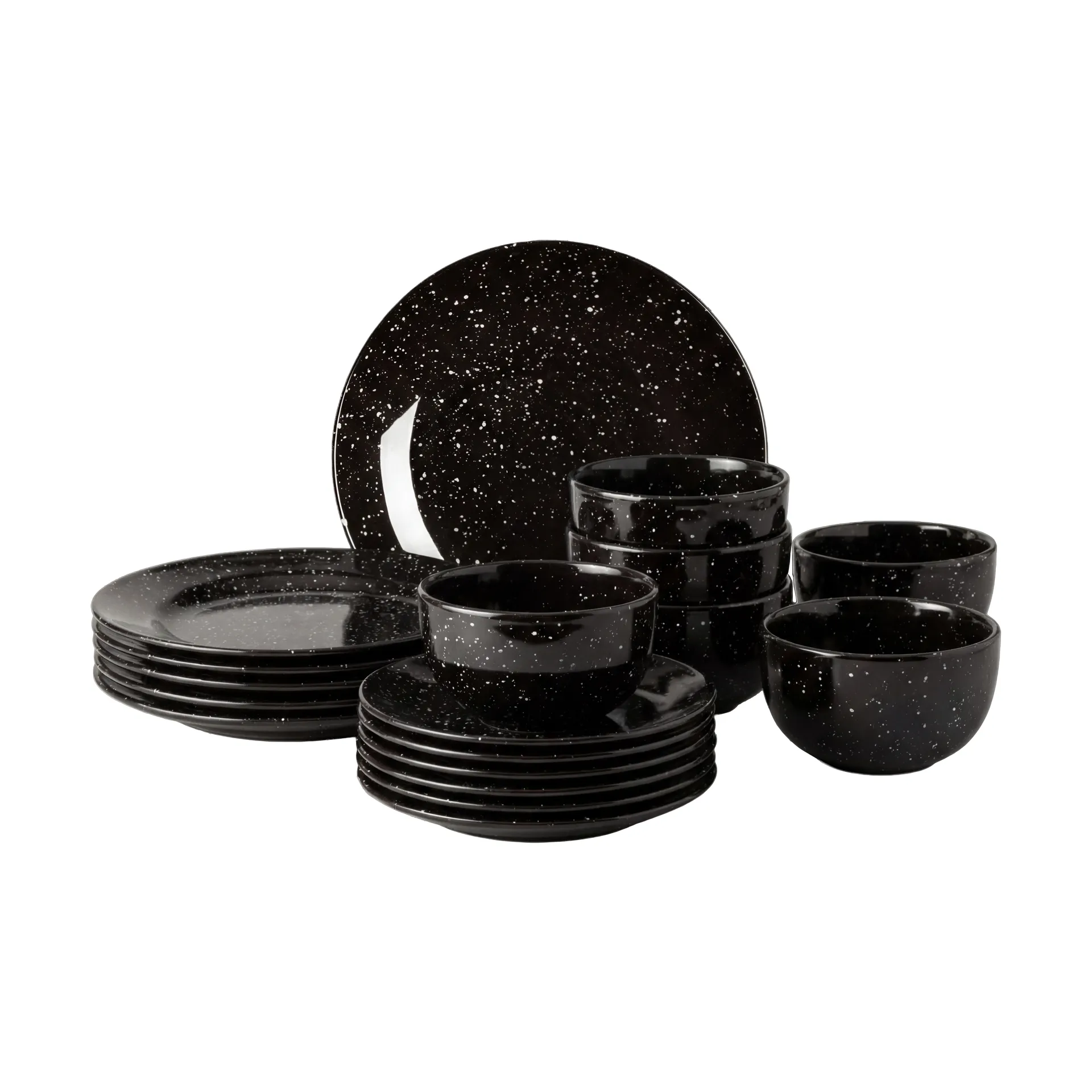 Conjunto inicial Freckle 18 peças - Preto,  Scandi Living