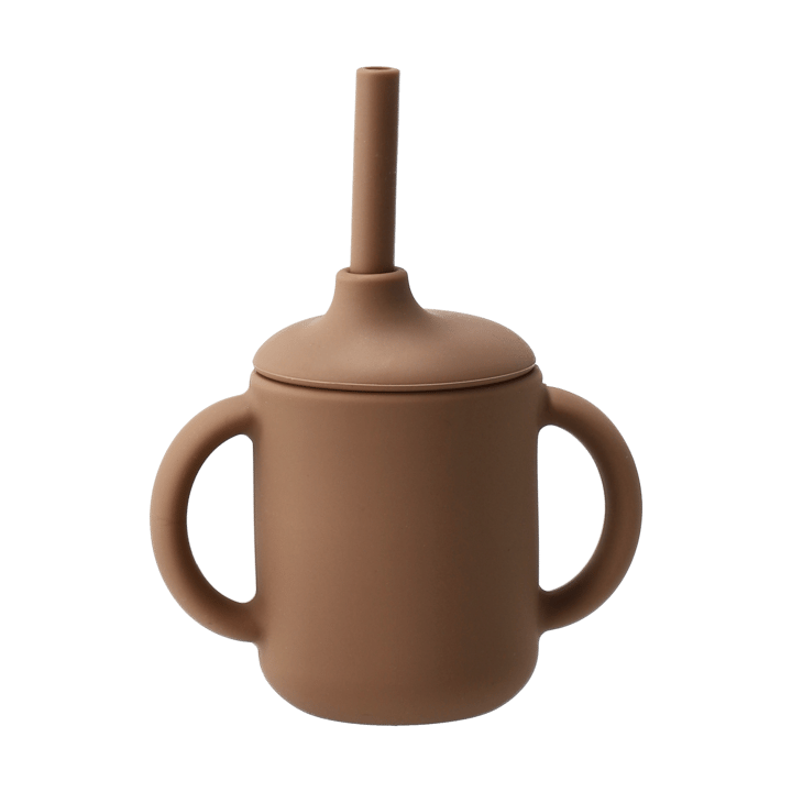 Copo Idun com canudo de silicone 120 ml - Avelã - Scandi Living