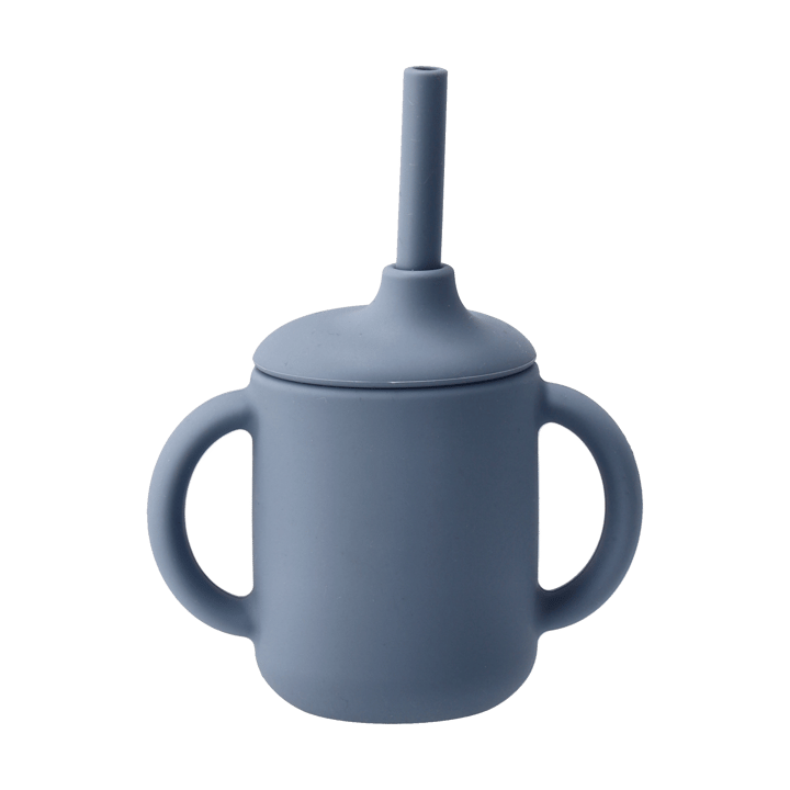 Copo Idun com canudo de silicone 120 ml - Azul - Scandi Living