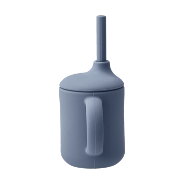 Copo Idun com canudo de silicone 120 ml - Azul - Scandi Living