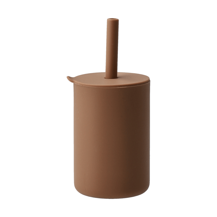 Copo Vega com canudo de silicone - Avelã - Scandi Living