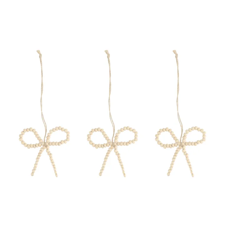 Craft enfeite de árvore de Natal laço, pack de 3 - natural - Scandi Living