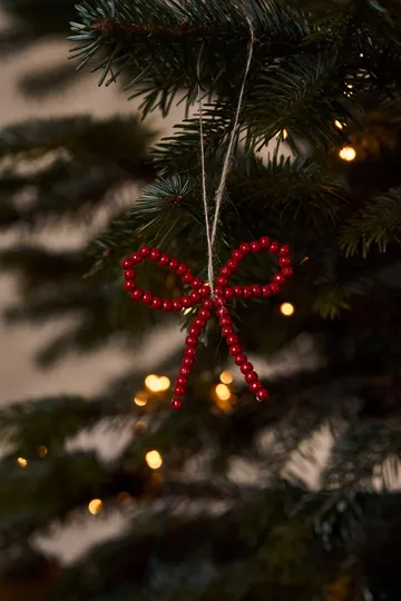 Craft enfeite de árvore de Natal laço, pack de 3 - Vermelho - Scandi Living