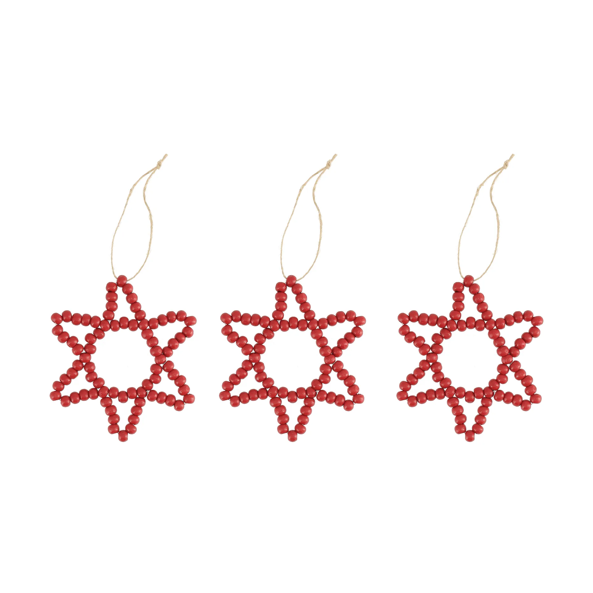 Craft enfeite de árvore estrela, conjunto de 3 peças, Vermelho Scandi Living