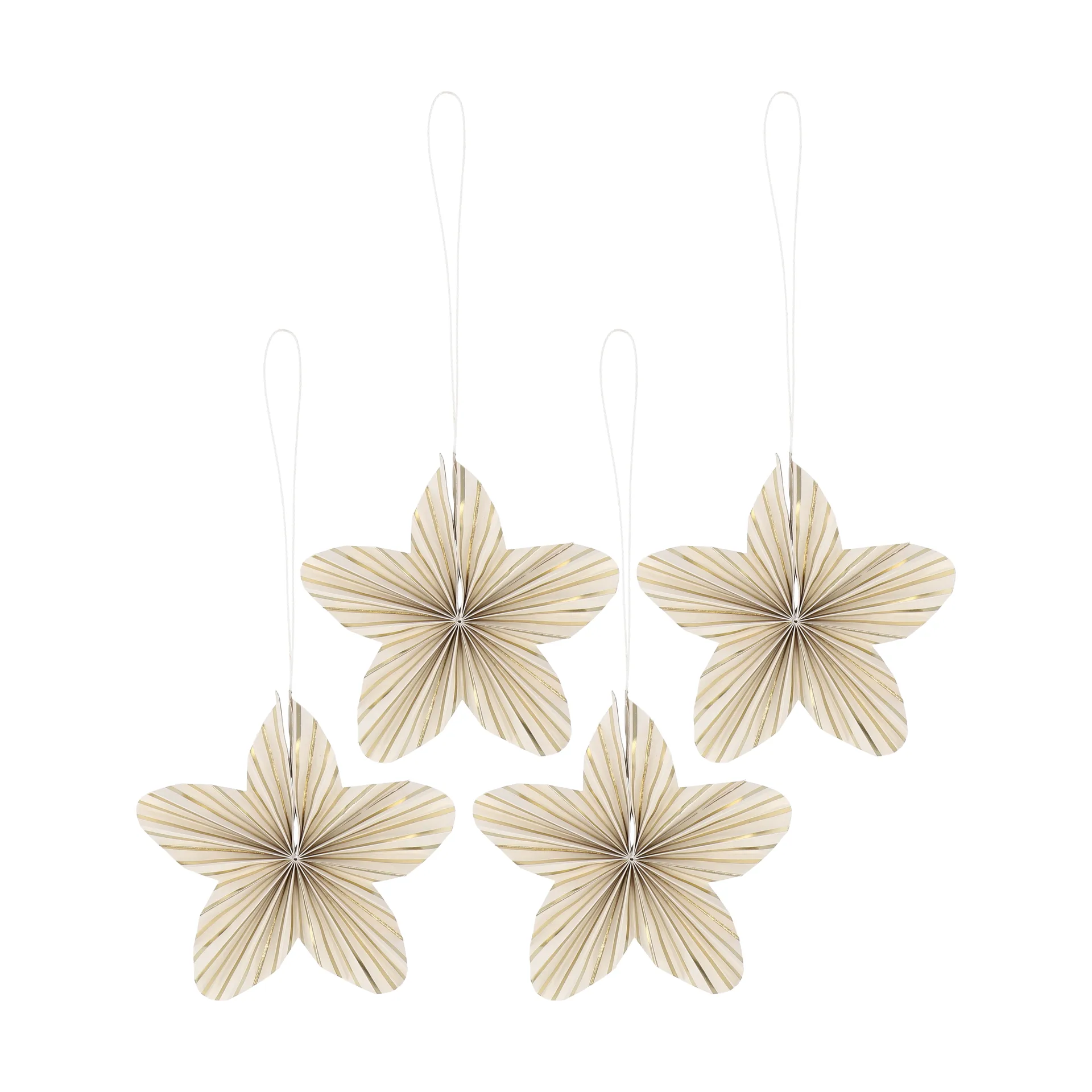 Decoração de árvore de Natal Twinkle 4 unidades, Listrado dourado Scandi Living