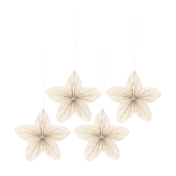 Decoração de árvore de Natal Twinkle 4 unidades - Pontilhado dourado - Scandi Living