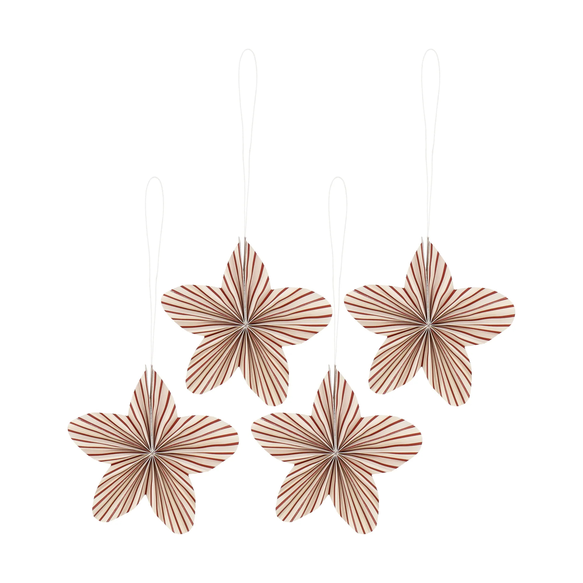Decoração de árvore de Natal Twinkle 4 unidades, Vermelho listrado Scandi Living