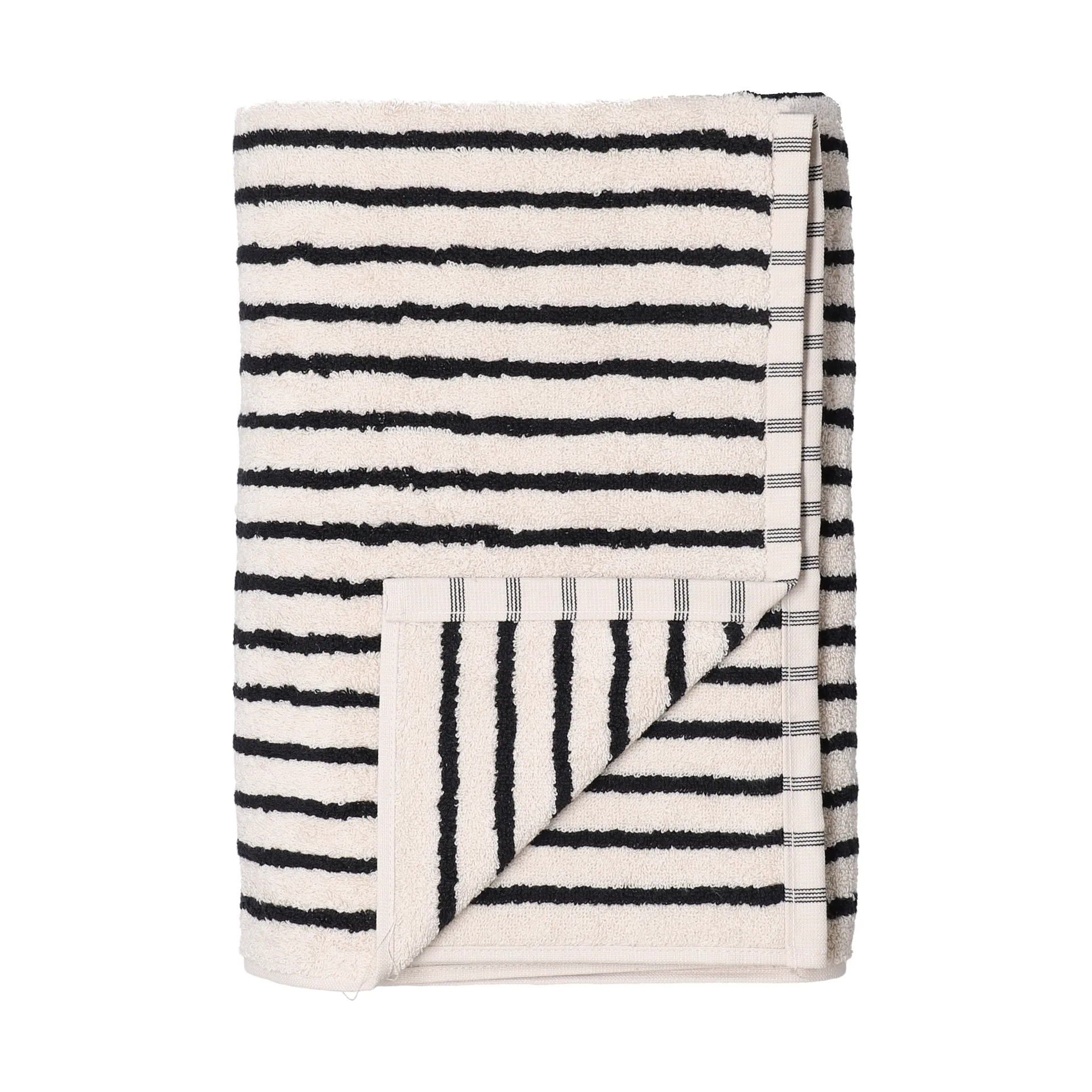 Drift toalha de banho 100x150 cm, Branco-preto Scandi Living