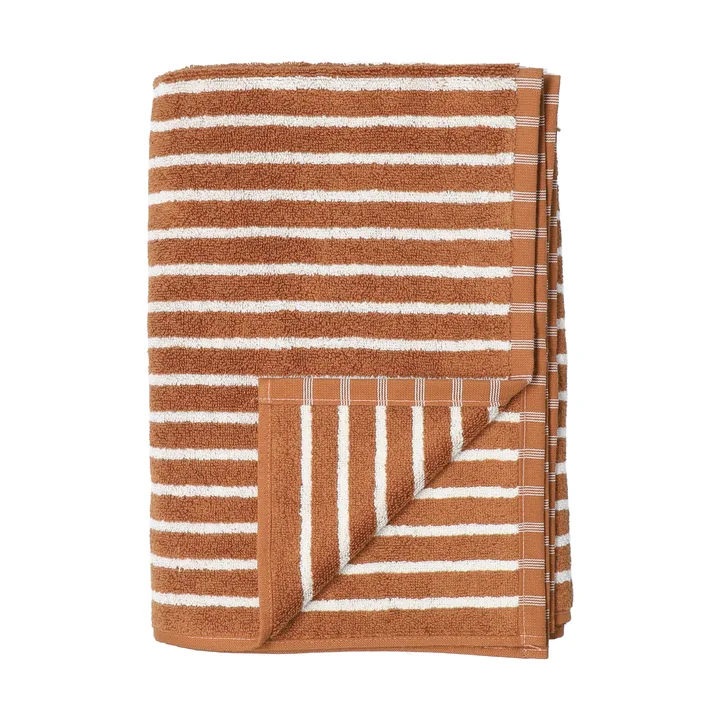 Drift toalha de banho 100x150 cm - Castanho-branco - Scandi Living
