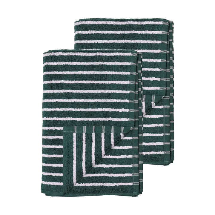 Drift toalhas de banho 100x150 cm 2-pack - Verde-roxo - Scandi Living