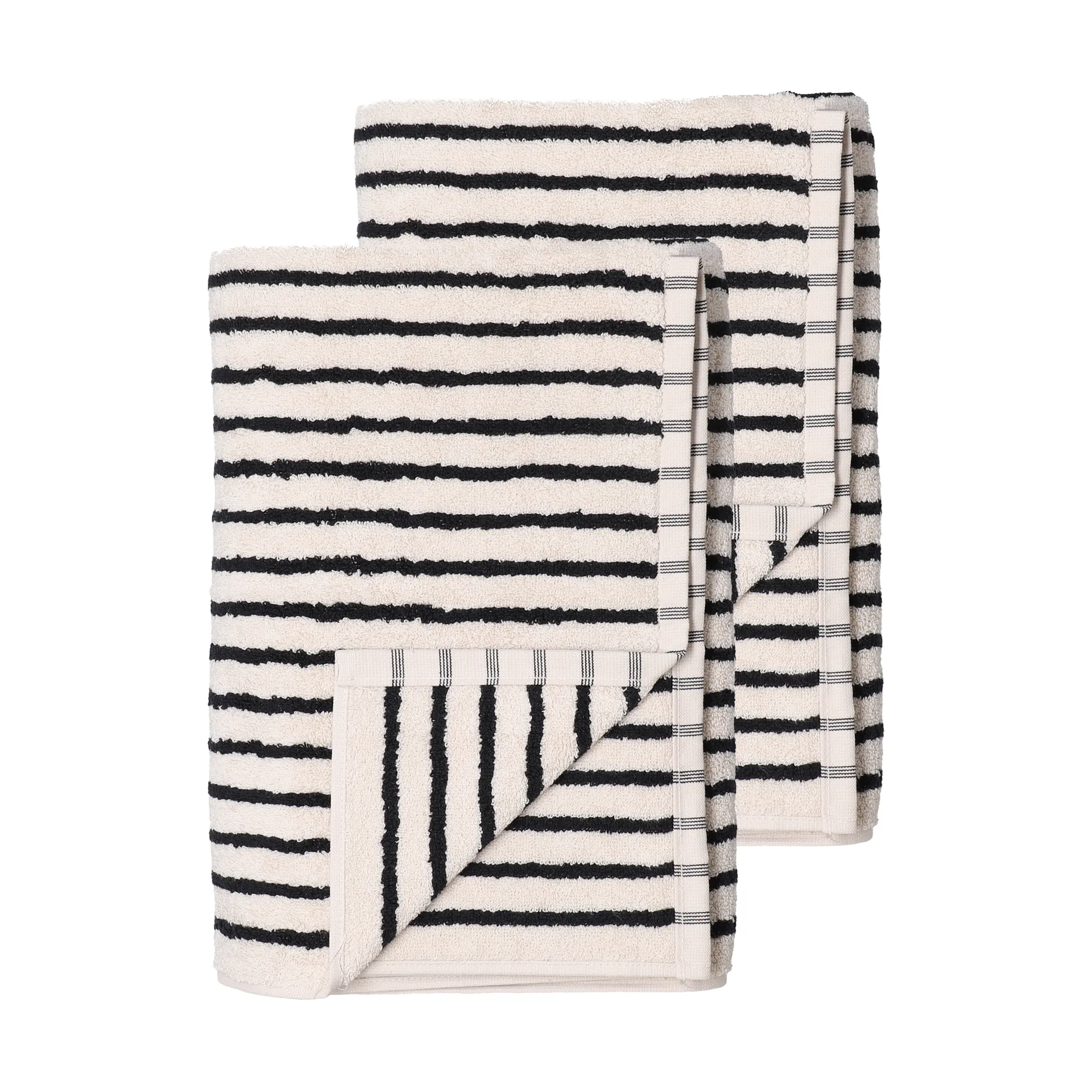 Drift toalhas de banho 100x150 cm pack de 2 - Branco-preto Scandi Living