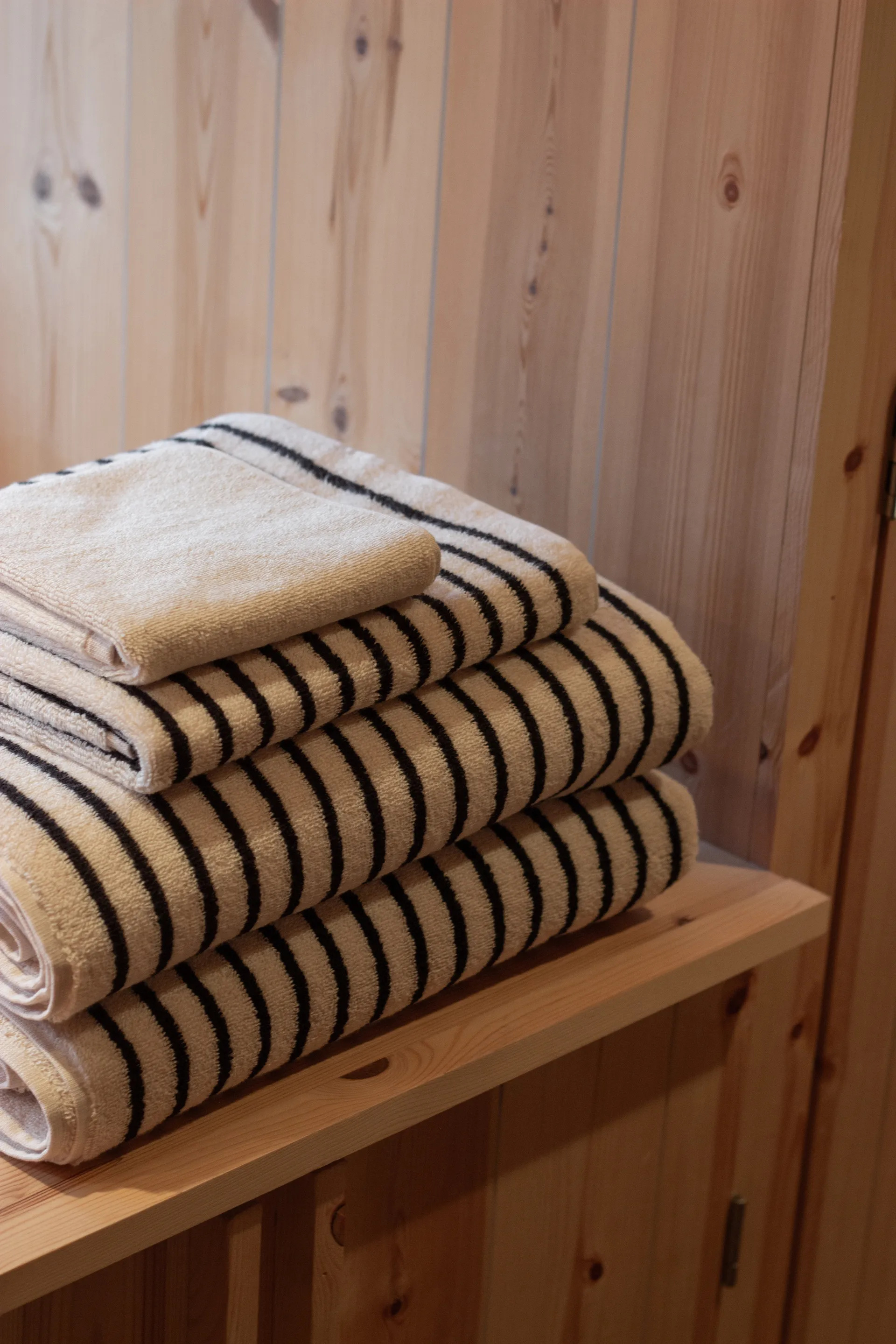 Drift toalhas de banho 100x150 cm pack de 2 - Branco-preto Scandi Living