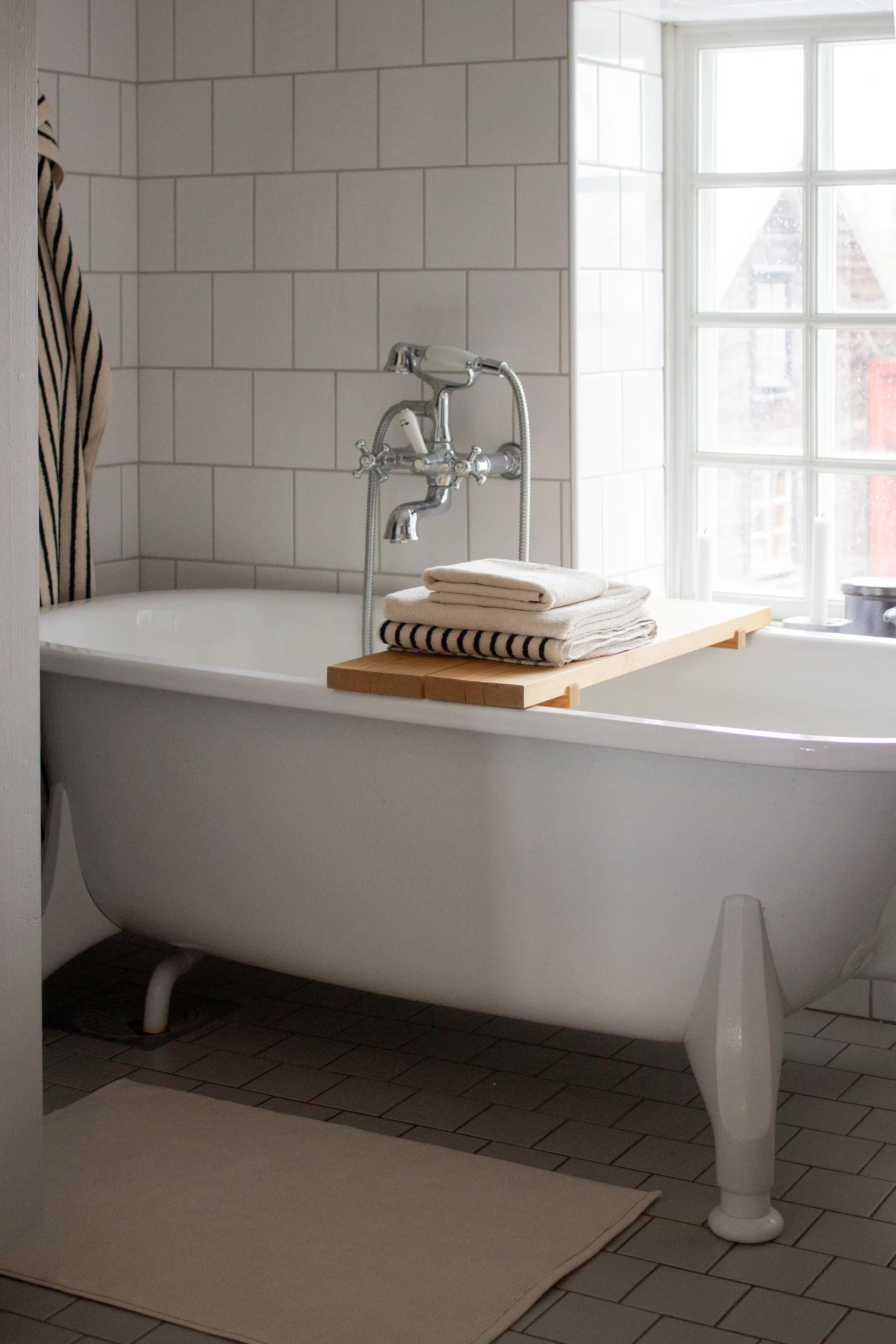 Drift toalhas de banho 100x150 cm pack de 2 - Branco-preto Scandi Living