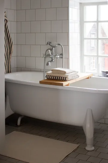 Drift toalhas de banho 100x150 cm pack de 2 - Branco-preto - Scandi Living