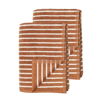 Drift toalhas de banho 100x150 cm pack de 2 - castanho-branco - Scandi Living