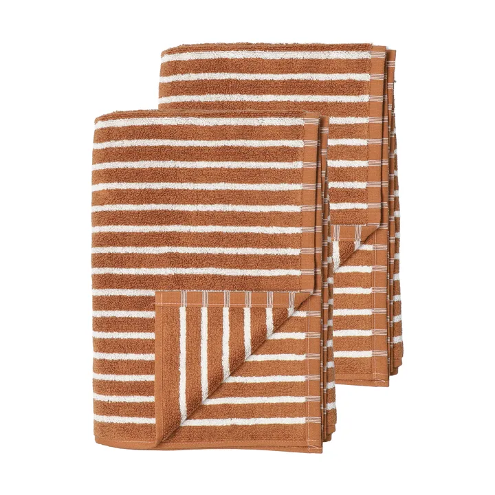 Drift toalhas de banho 100x150 cm pack de 2 - castanho-branco - Scandi Living