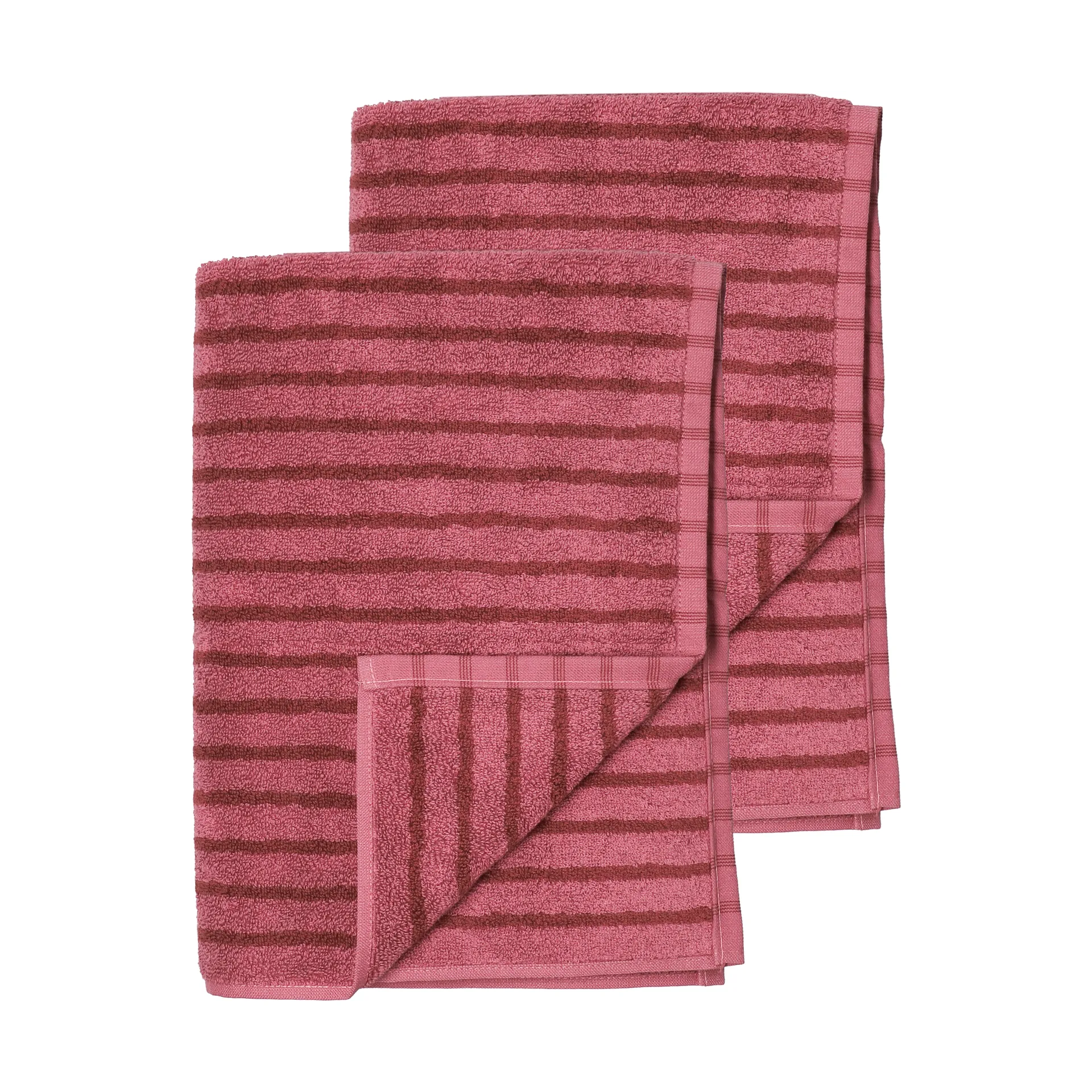 Drift toalhas de banho 100x150 cm pack de 2 - Rosa-vermelho Scandi Living