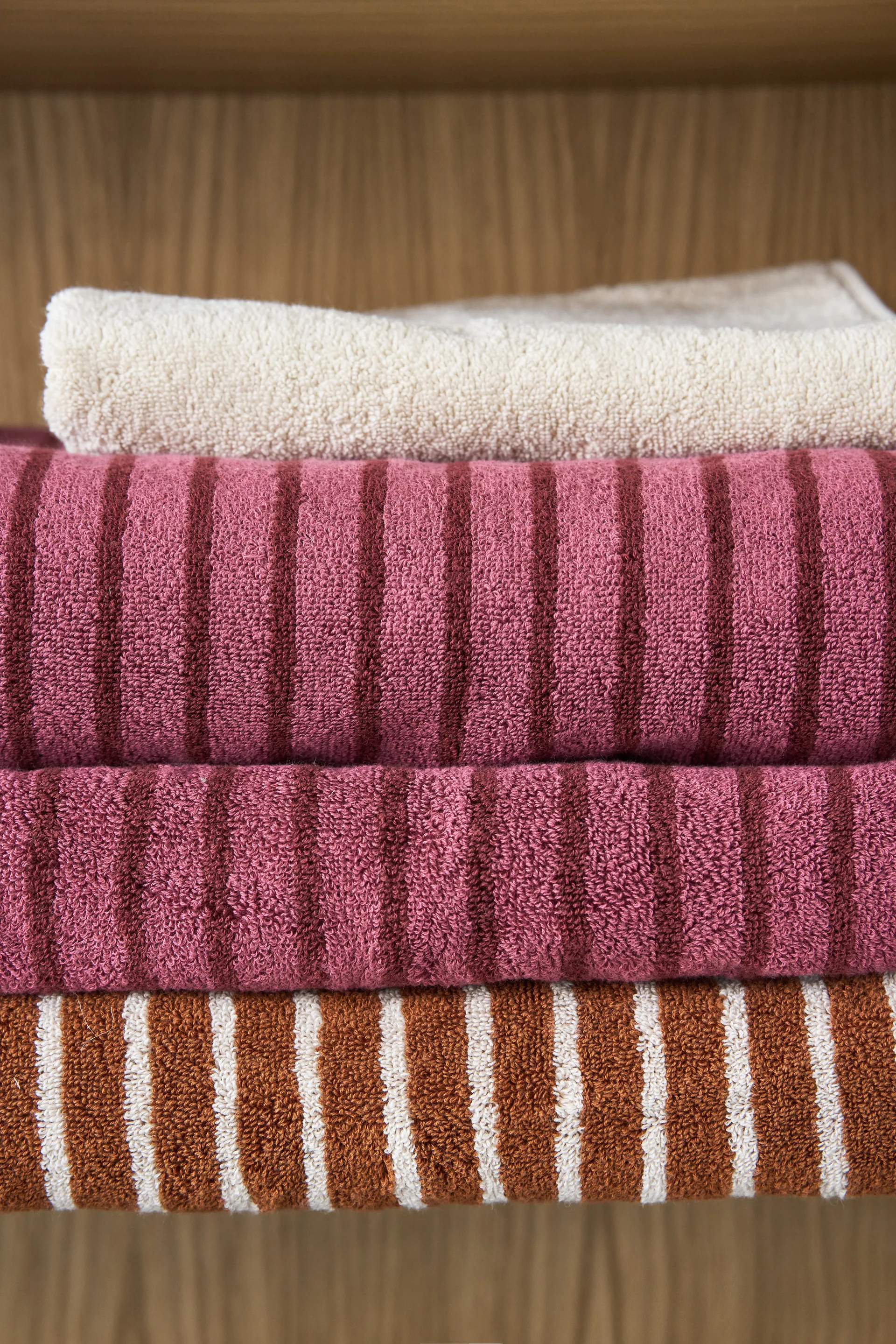 Drift toalhas de banho 100x150 cm pack de 2 - Rosa-vermelho Scandi Living