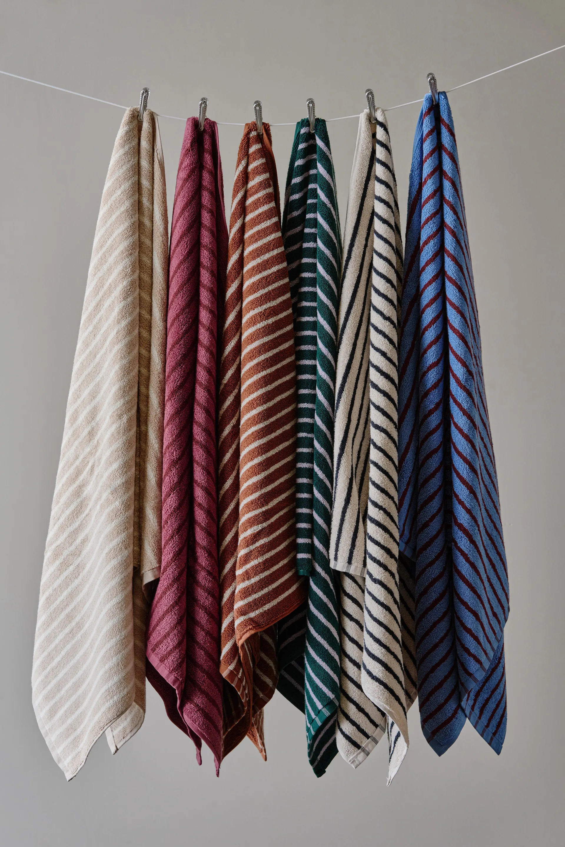 Drift toalhas de banho 100x150 cm pack de 2 - Rosa-vermelho Scandi Living