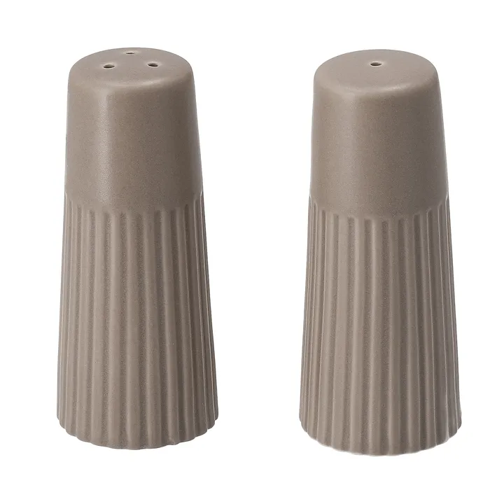 Edge saleiro e pimenteiro 2 peças - Taupe, Ø3,8x8,7 cm - Scandi Living