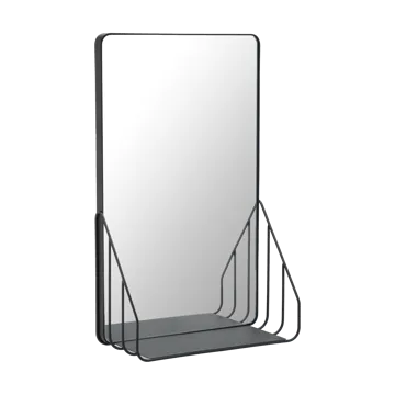 Espelho Nod com prateleira 30x50 cm - Black - Scandi Living