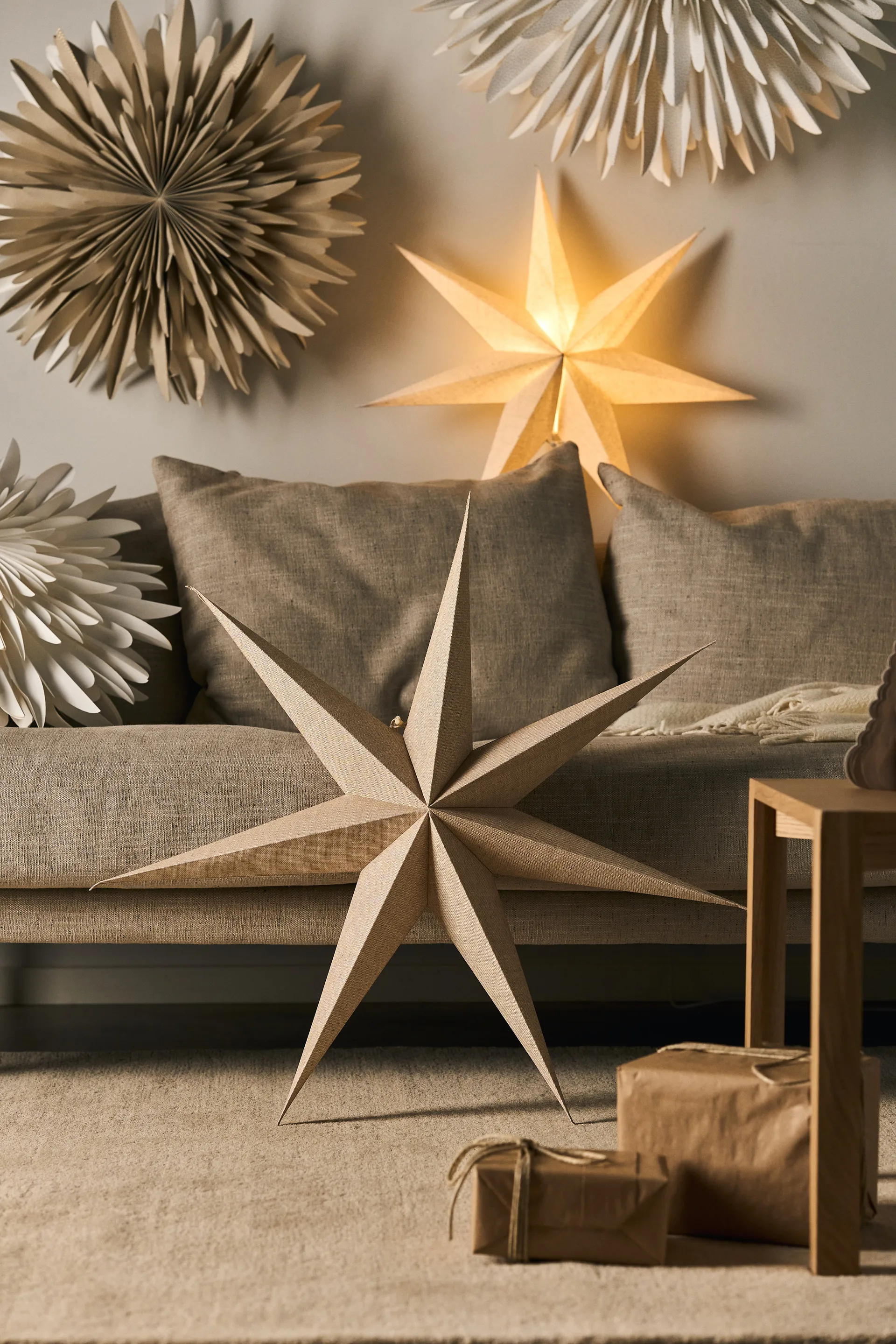 Estrela de Natal branca Bare, 60 cm Scandi Living