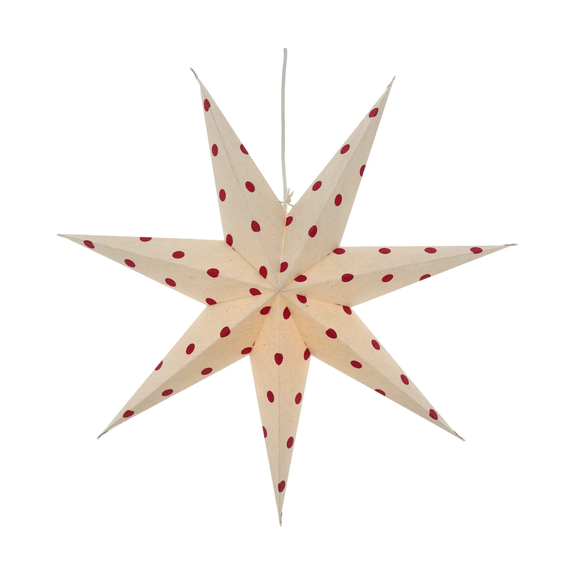 Estrela de Natal branco-manchado de vermelho Bare, 60 cm Scandi Living