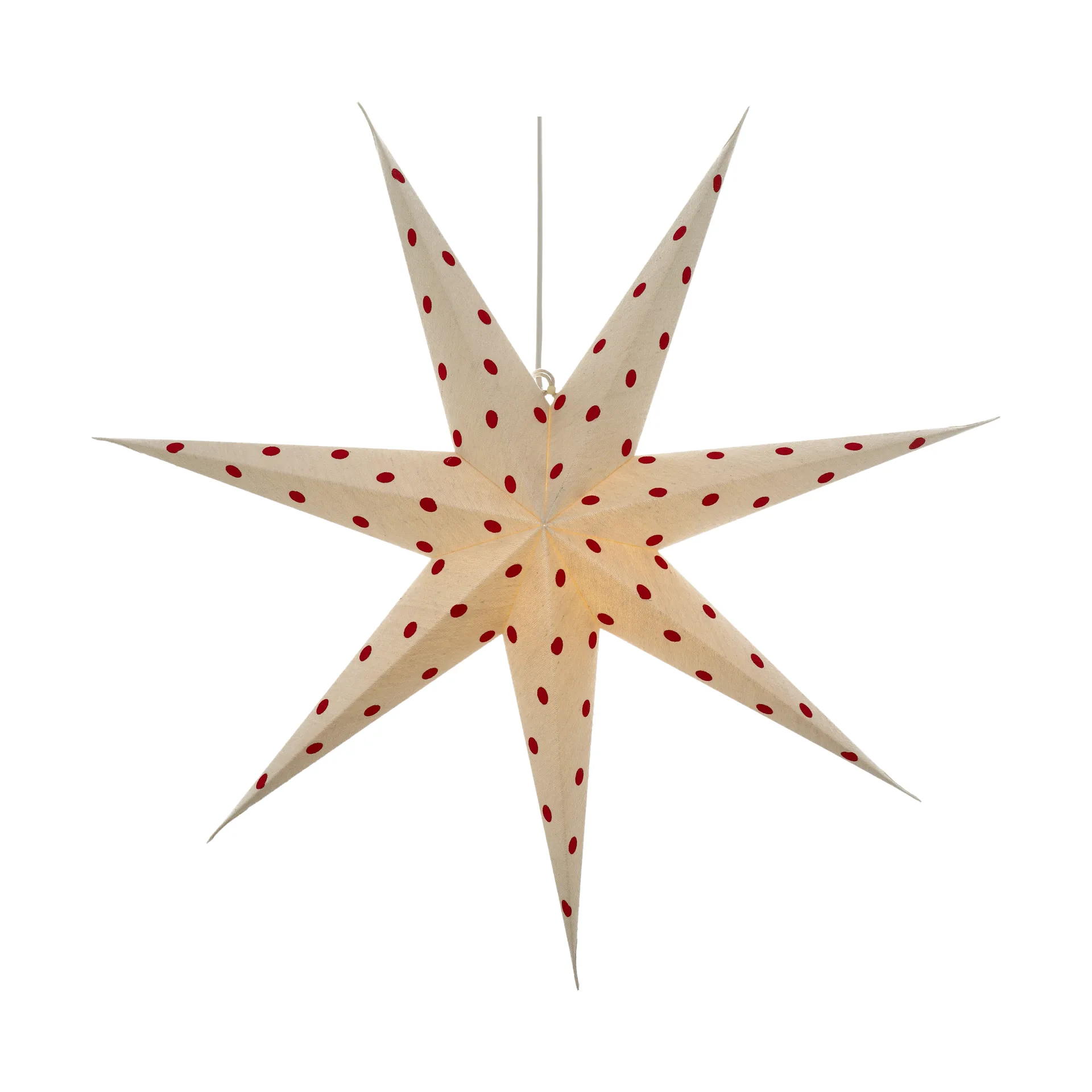 Estrela de Natal branco-manchado de vermelho Bare, 80 cm Scandi Living