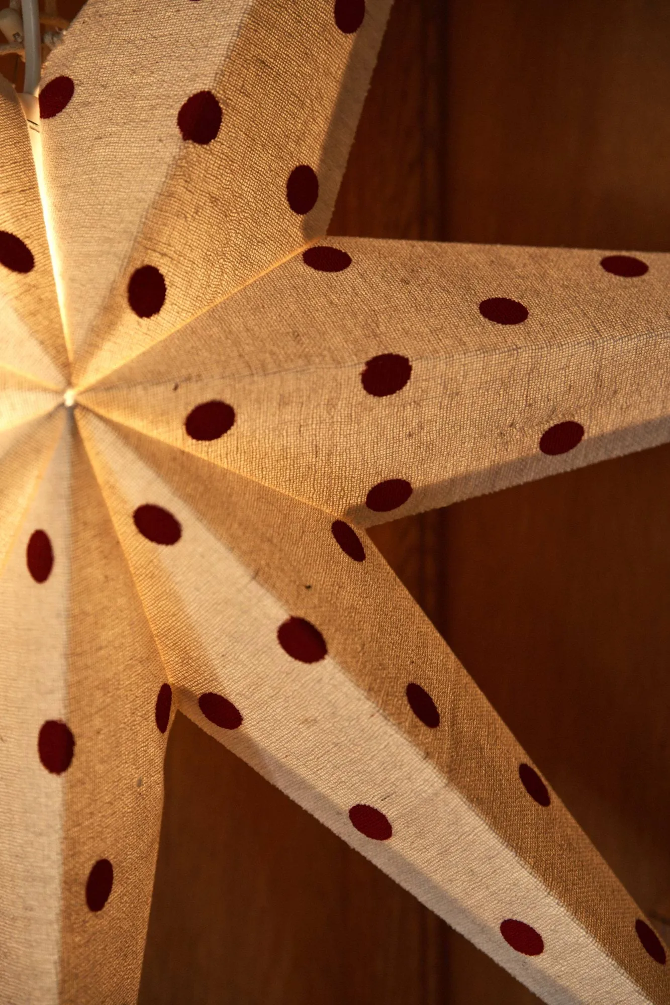 Estrela de Natal branco-manchado de vermelho Bare, 80 cm Scandi Living