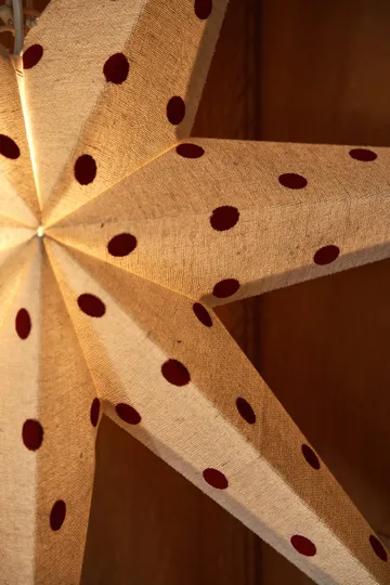 Estrela de Natal branco-manchado de vermelho Bare - 80 cm - Scandi Living