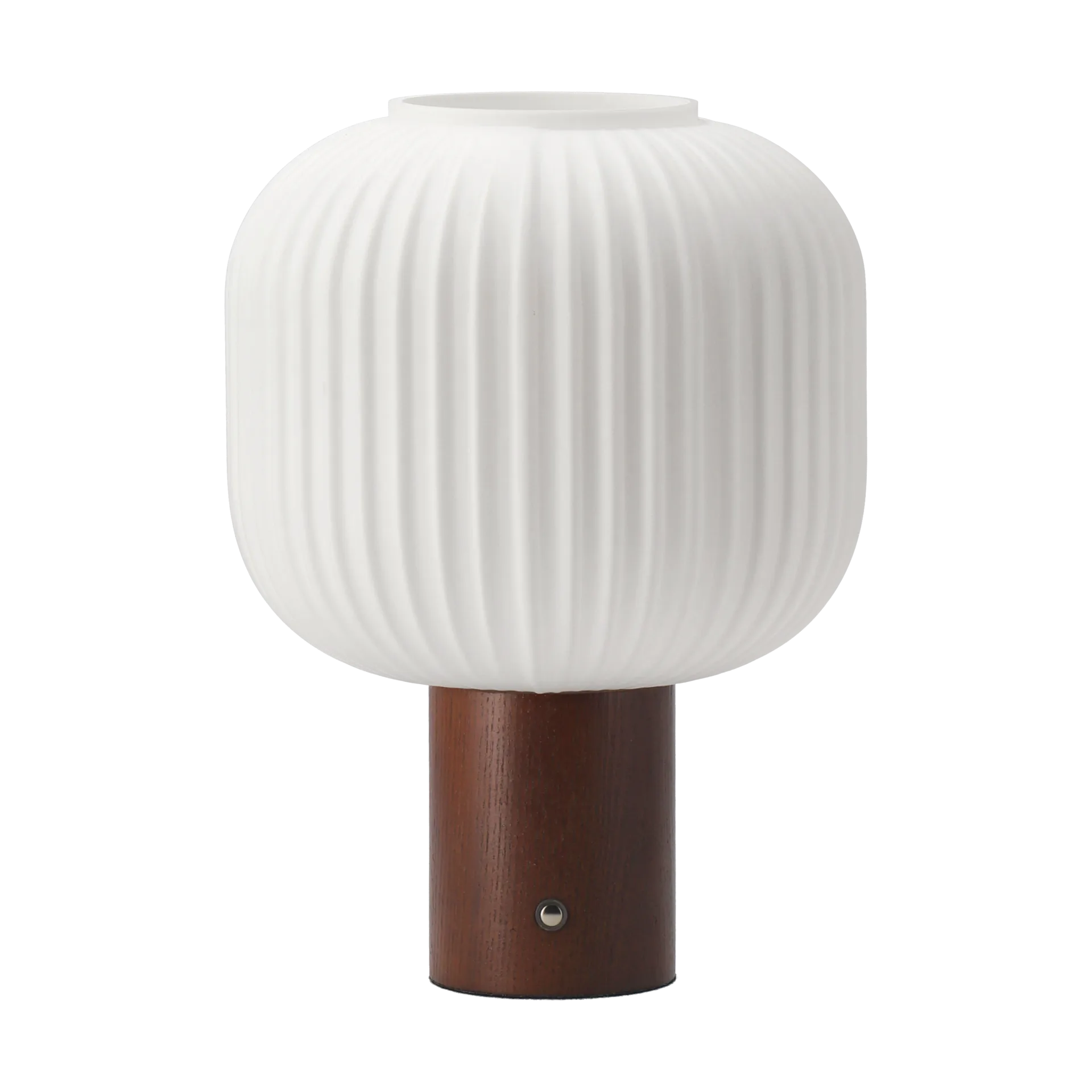 Fair candeeiro de mesa portátil, Vidro fosco-freixo escuro Scandi Living