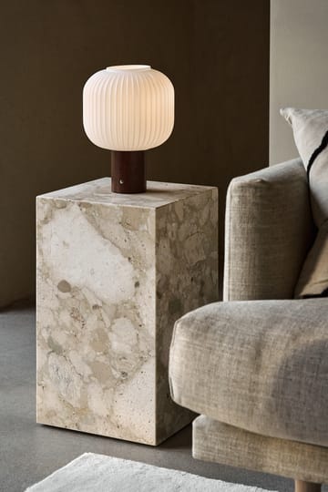 Fair candeeiro de mesa portátil - Vidro fosco-freixo escuro - Scandi Living