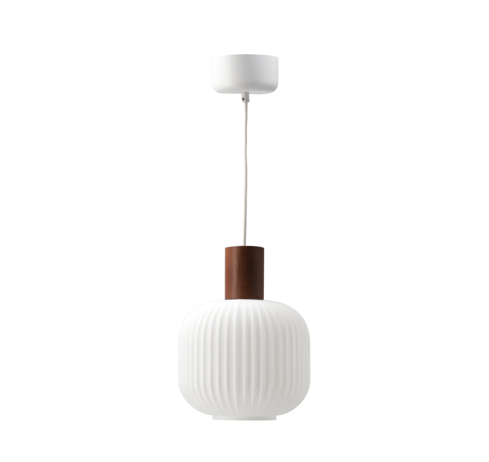 Fair luminária pendente Ø20cm, Vidro fosco-freixo escuro tingido Scandi Living