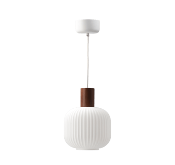 Fair luminária pendente Ø20cm - Vidro fosco-freixo escuro tingido - Scandi Living