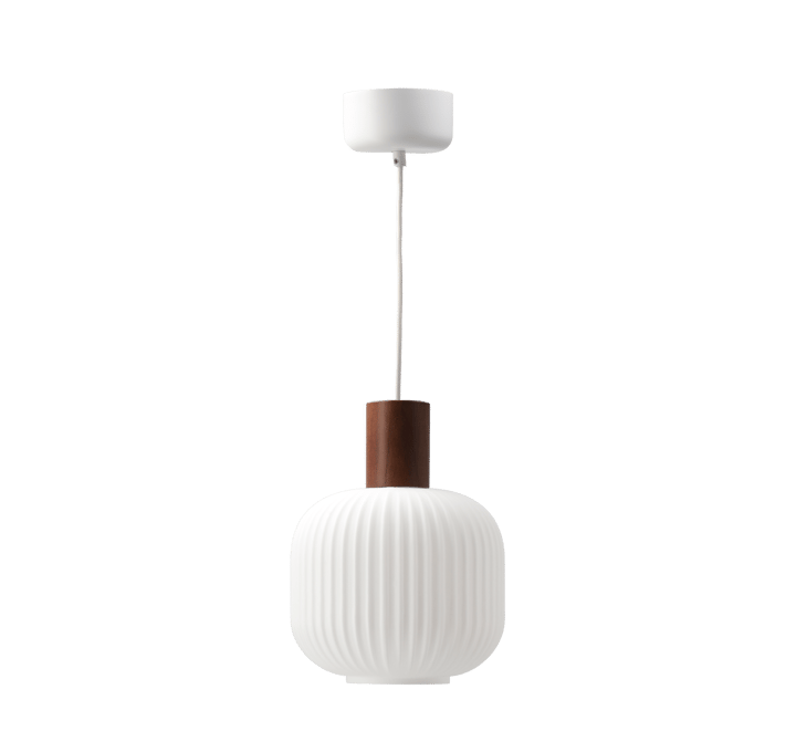 Fair luminária pendente Ø20cm, Vidro fosco-freixo escuro tingido Scandi Living