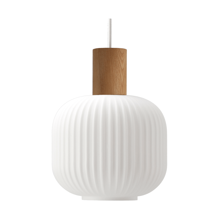 Fair luminária pendente Ø20cm - Vidro fosco-freixo - Scandi Living