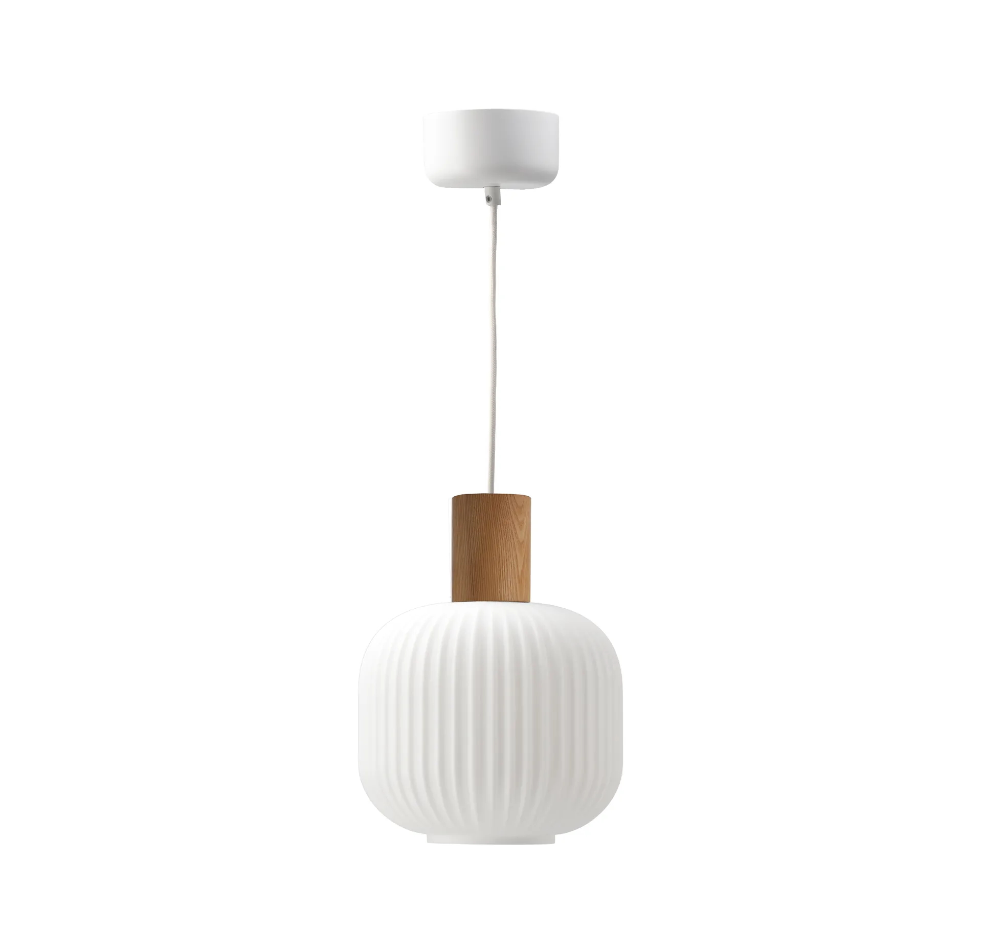 Fair luminária pendente Ø20cm, Vidro fosco-freixo Scandi Living