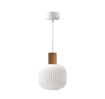 Fair luminária pendente Ø20cm - Vidro fosco-freixo - Scandi Living