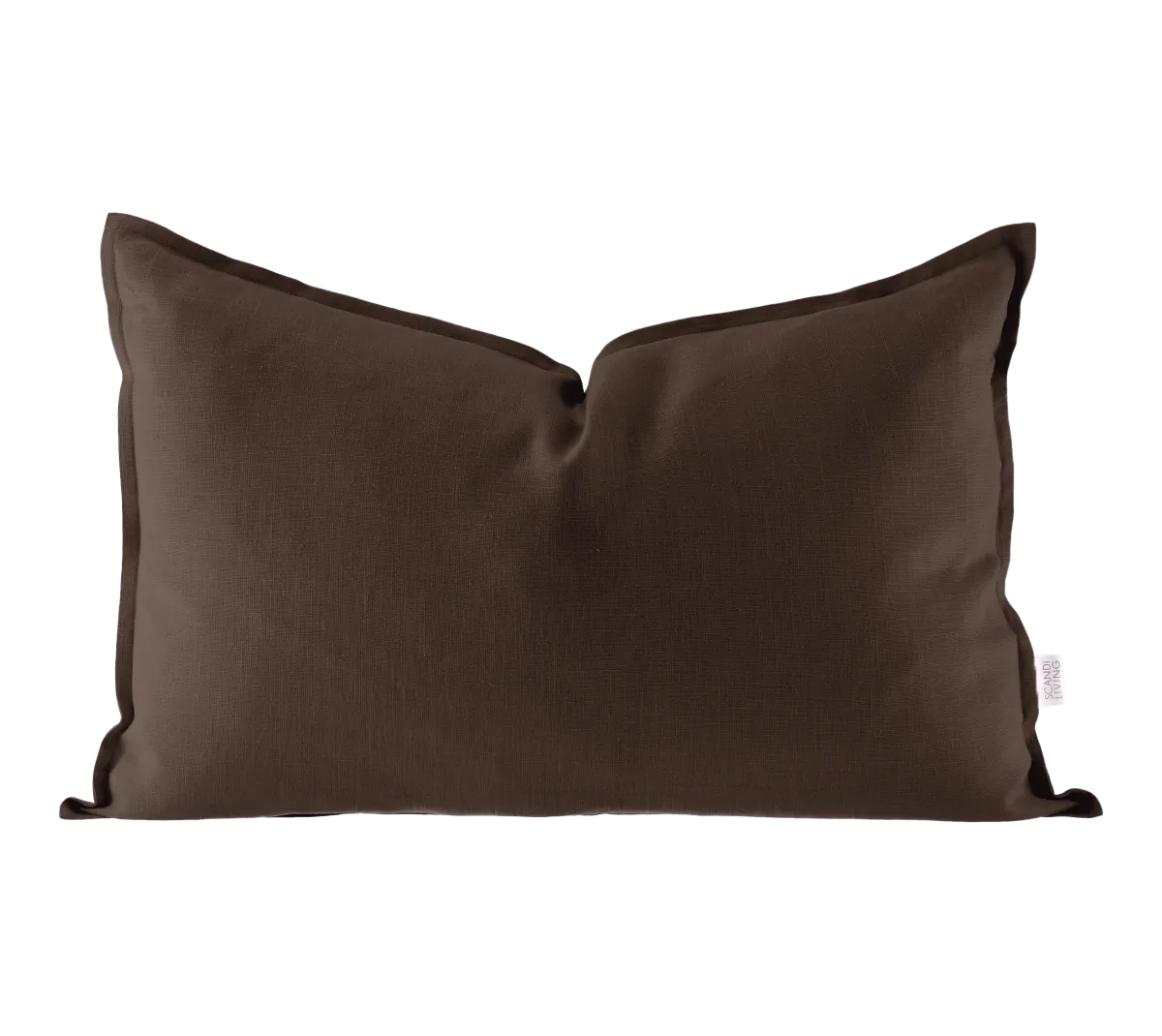 Fronha Calm em linho 40x60 cm, Marrom chocolate Scandi Living