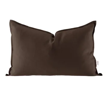 Fronha Calm em linho 40x60 cm - Marrom chocolate - Scandi Living
