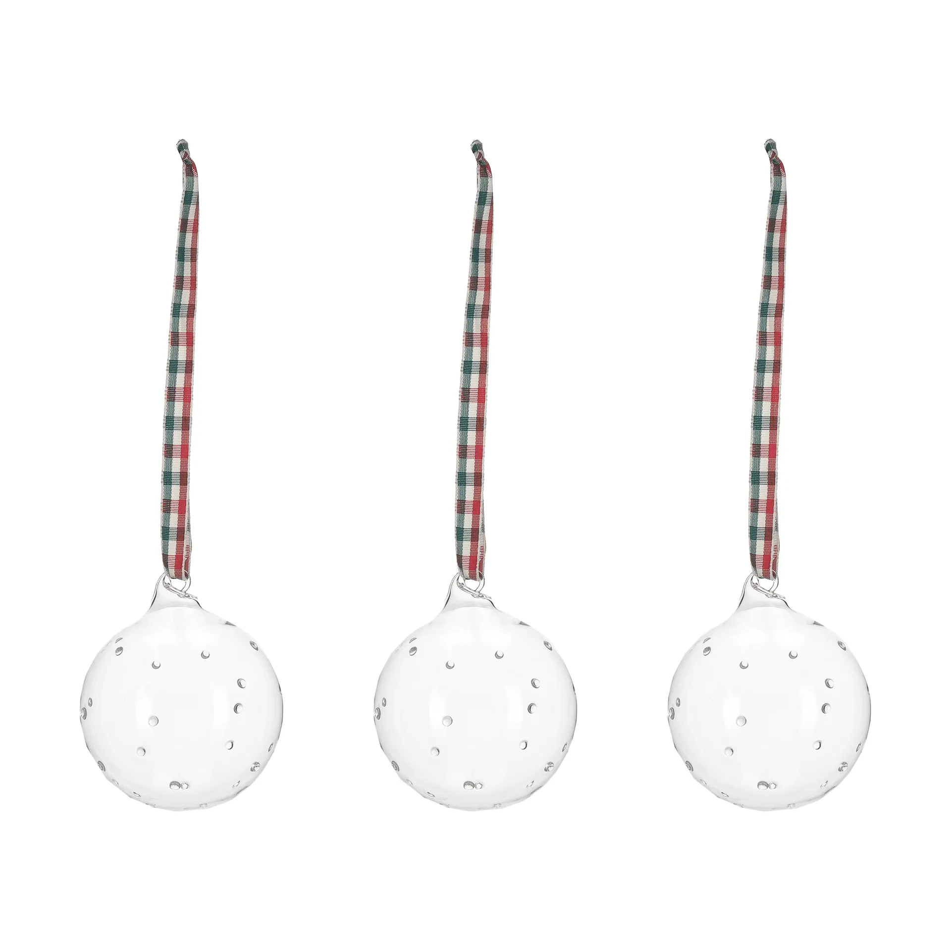 Grace bola de Natal com laço, pack de 3, Branco Scandi Living