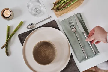 Guardanapos Clean 45 x 45 cm 4 un. - dusty green - Scandi Living