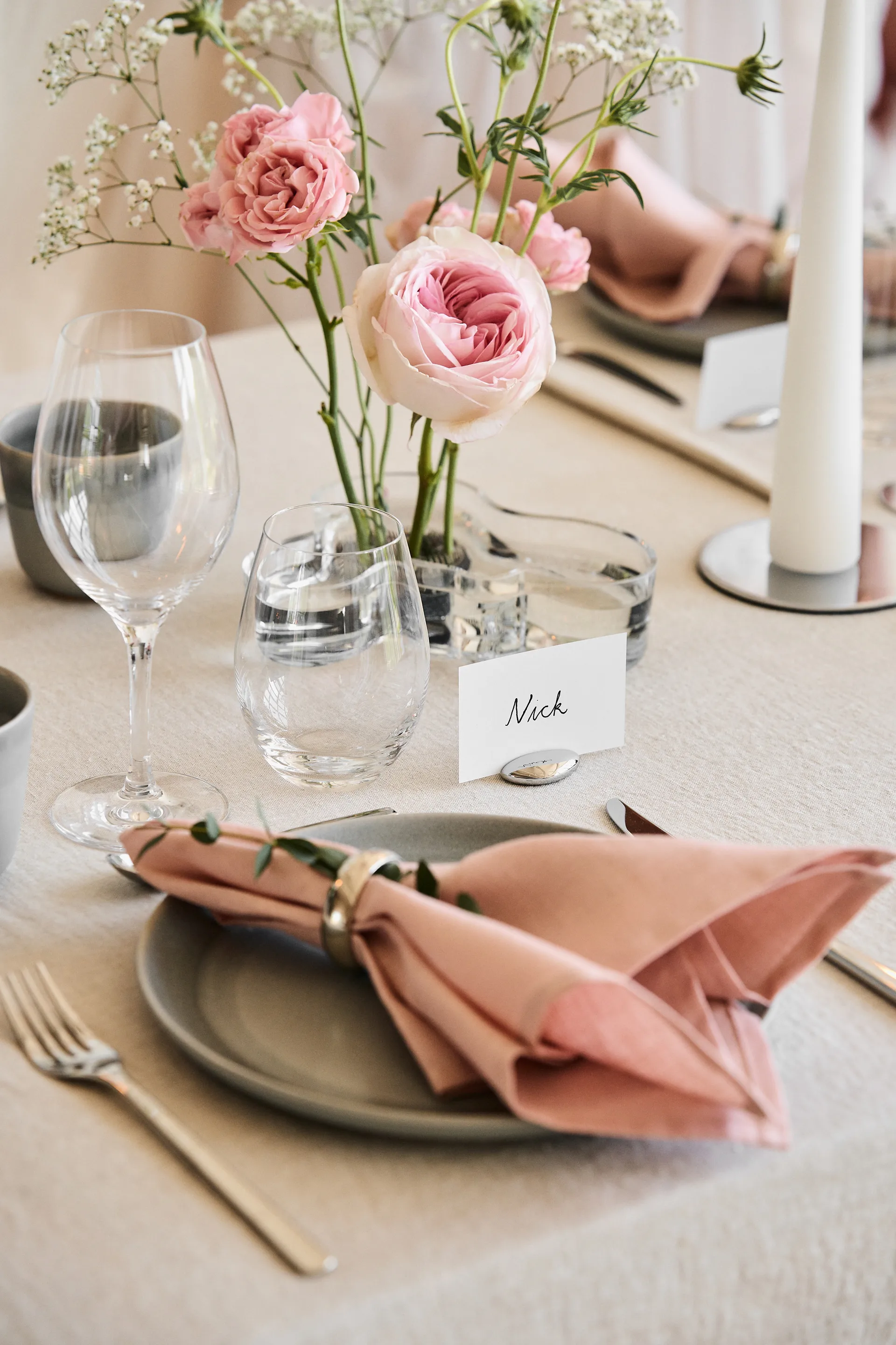 Guardanapos Clean 45 x 45 cm 4 un., dusty rose Scandi Living