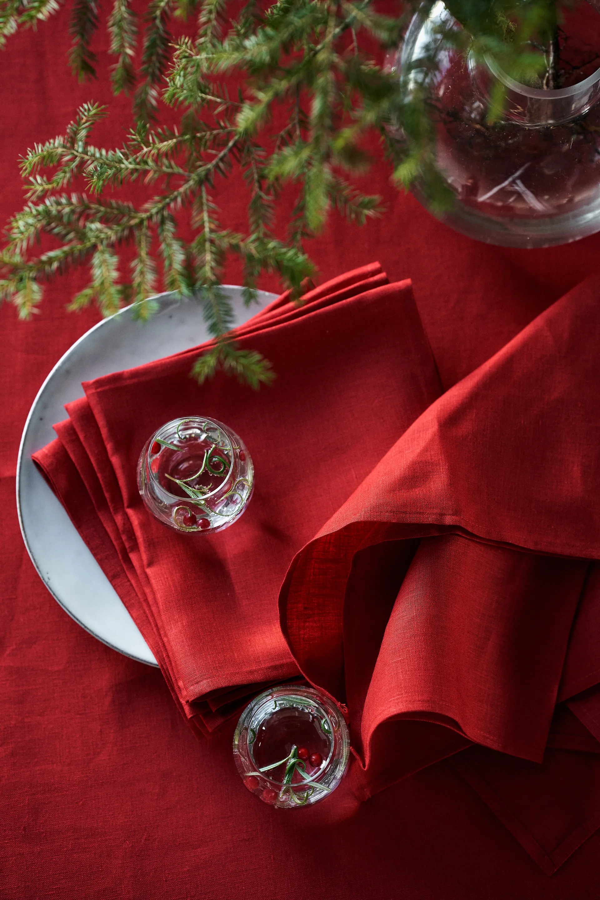 Guardanapos Clean 45 x 45 cm 4 un., Vermelho Scandi Living