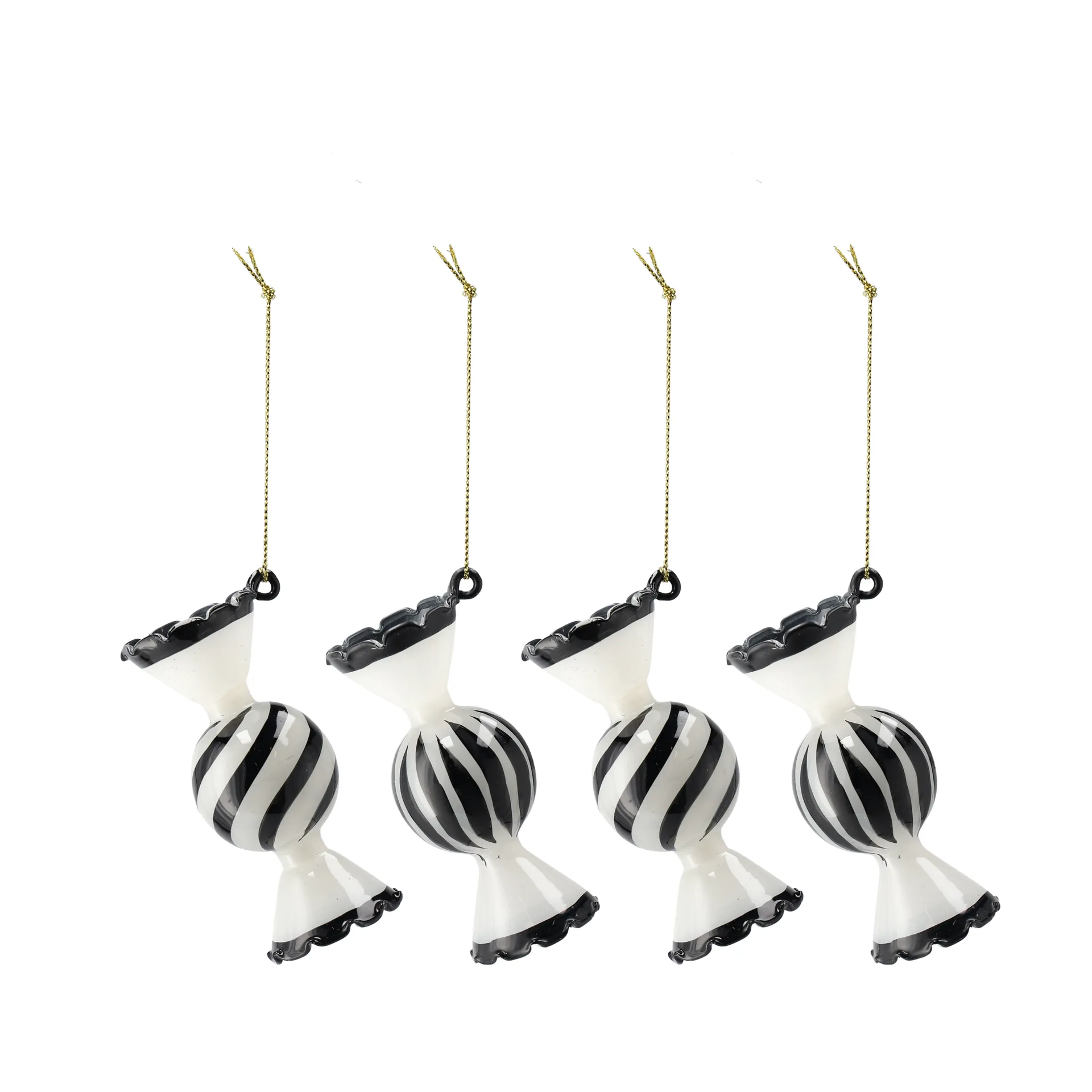 Jolly bolas de Natal 4-unidades, Branco Scandi Living