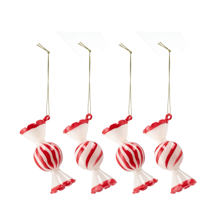 Jolly bolas de Natal 4-unidades - Vermelho - Scandi Living