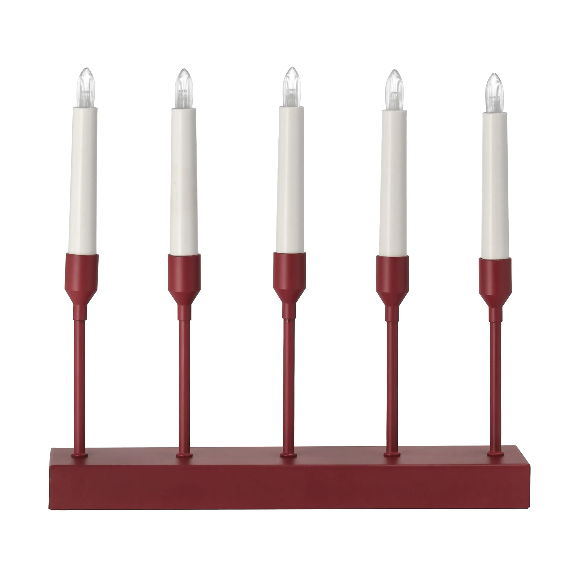 Kindle candelabro de advento portátil 30 cm, Vermelho escuro Scandi Living