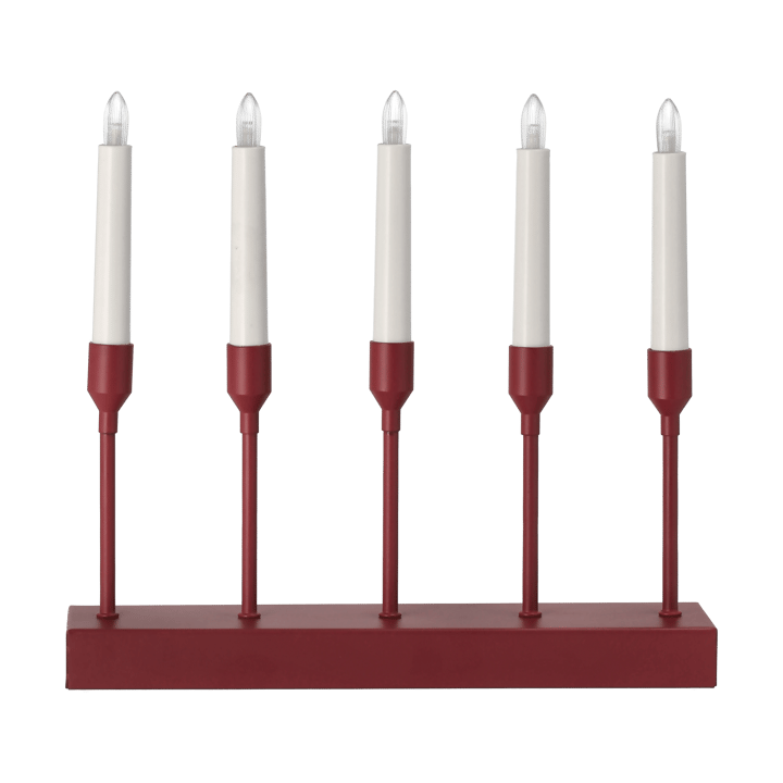 Kindle candelabro de advento portátil 30 cm - Vermelho escuro - Scandi Living